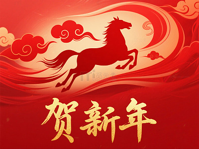 马年贺岁喜庆海报设计