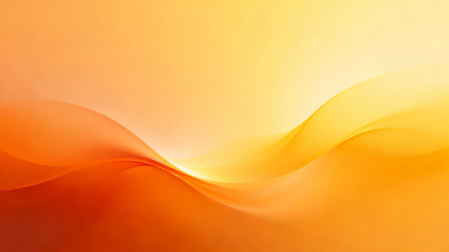 橙黄色渐变波浪抽象背景