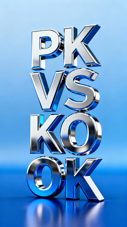 金属质感字母PK VS KO组合