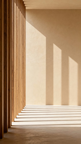 光影交错的简约室内空间