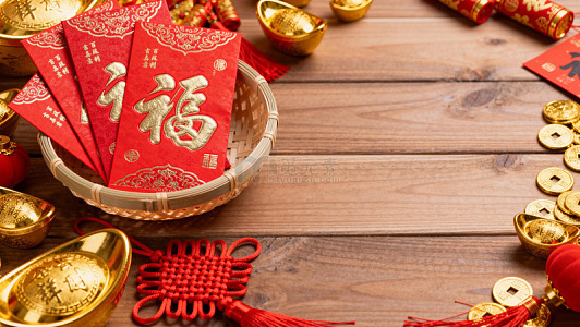 新年喜庆装饰摄影图片