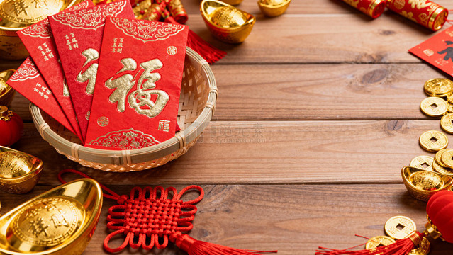 新年喜庆装饰摄影图片