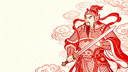中国传统神话人物剪纸风插画