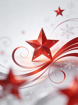 星形雪花节日装饰设计