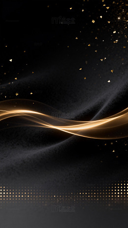 黑金风格奢华波浪背景