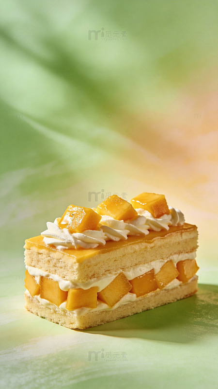 芒果蛋糕美食摄影