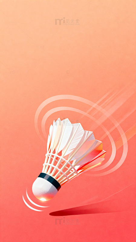 动感羽毛球插画设计