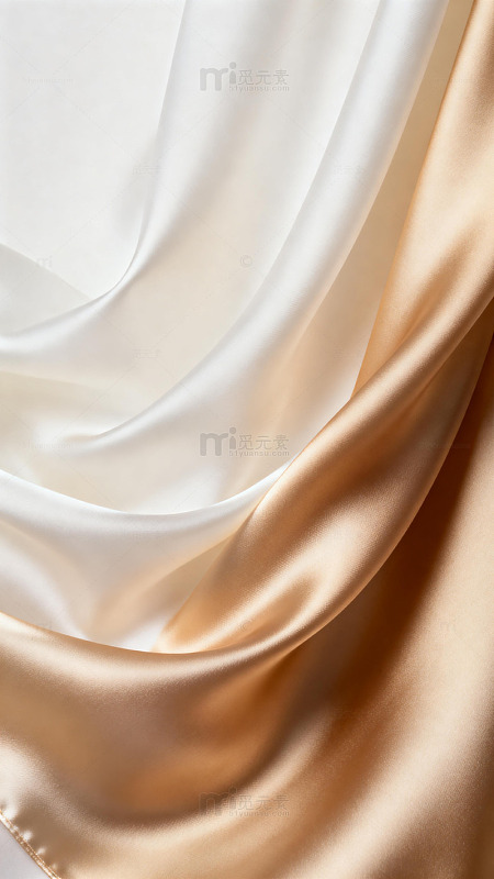 丝绸质感柔和光泽布料特写