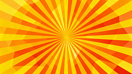 放射状橙黄色光芒背景