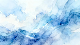 蓝色水墨流动抽象背景
