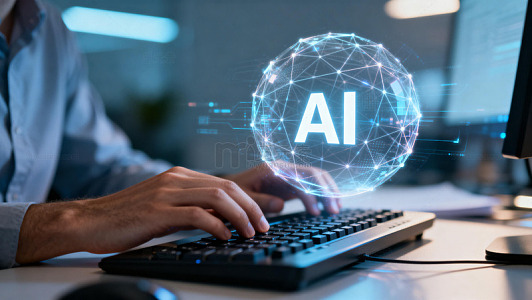 科技风AI办公场景