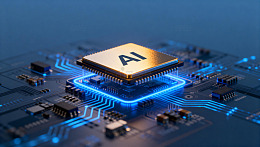 AI芯片科技感渲染图