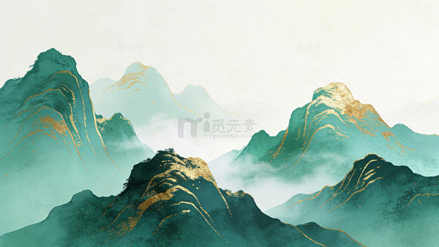 山水意境水墨画装饰画