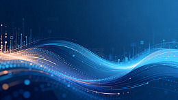 科技感波纹光效背景