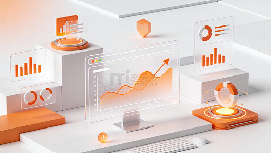 科技风数据图表电脑界面设计