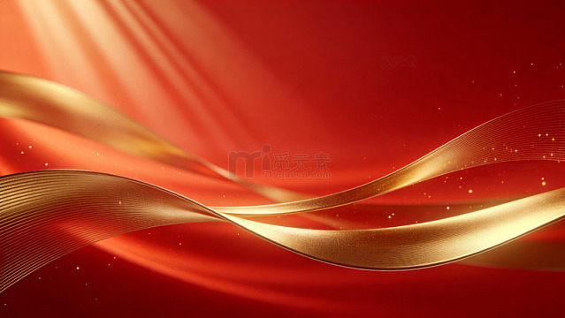 红色金波动态背景设计素材