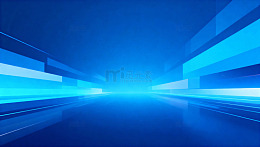 蓝色科技隧道视觉效果