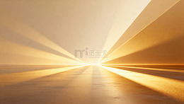 金色光束隧道视觉效果