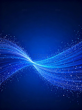 抽象蓝色科技感光纤线条背景