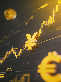 金色金融数据图表背景