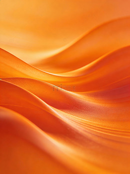 橙色丝绸质感波浪纹理