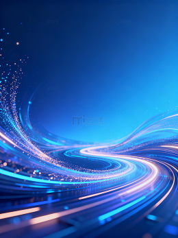 蓝色科技感光效粒子背景