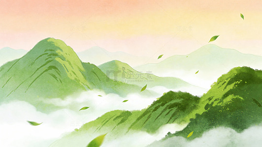 水墨山水云雾缭绕019