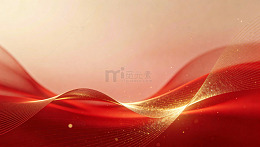 红色渐变光效粒子线条088