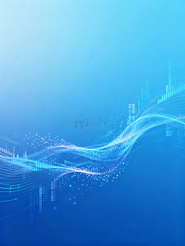 蓝色科技感线条光效背003