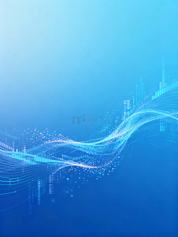 蓝色科技感线条光效背003