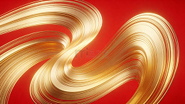 金色流线型科技感背景097
