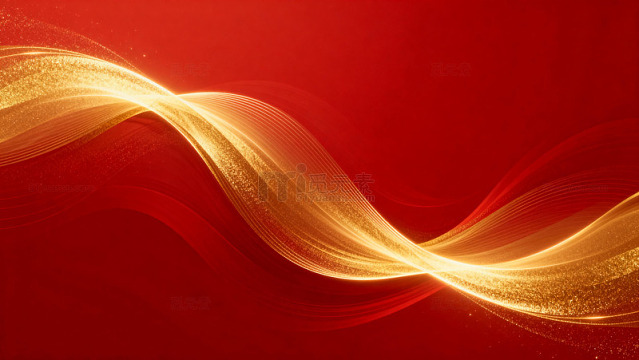 红色科技感波浪线条069