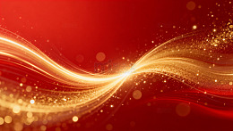 红色光效粒子流动背景039
