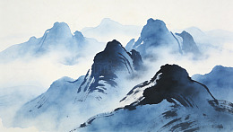 水墨云雾山峦01