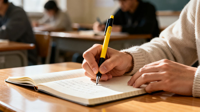 学生课堂书写笔记图片