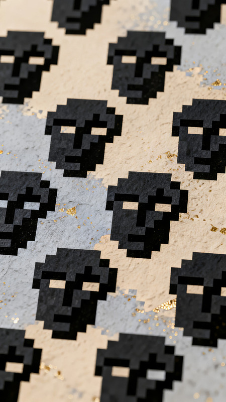 像素风格骷髅头图案图片