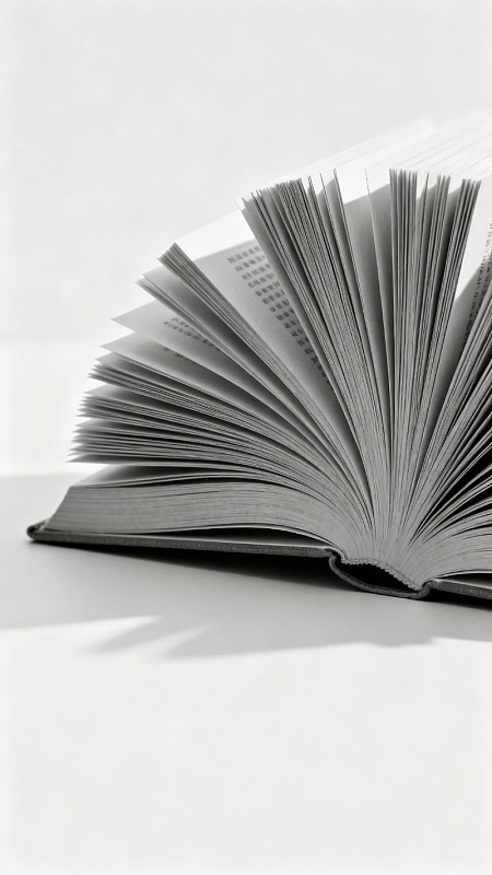 打开的书页黑白静物图片