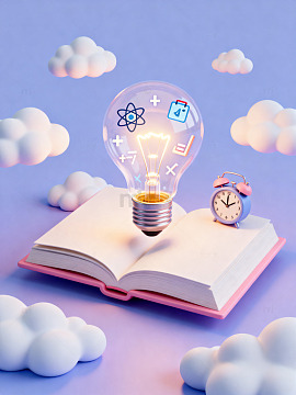 梦幻创意灯泡与书本插21