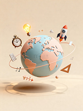 地球创意教育主题插画99