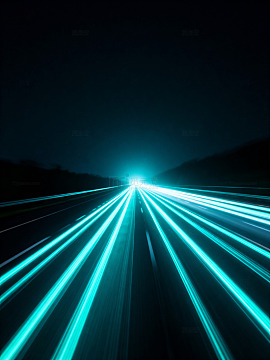 蓝色科技感光轨线条04