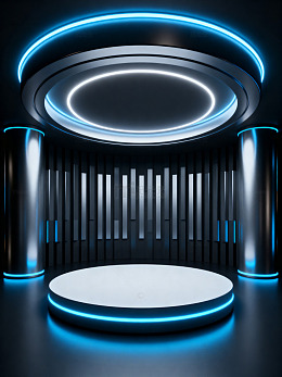 蓝色科技感未来展厅51