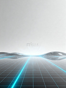 蓝光网格科技感未来背23