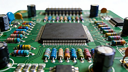 特写绿色电路板与电子67