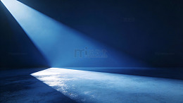 深邃蓝光投影艺术效果