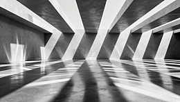 黑白光影交错的未来感10