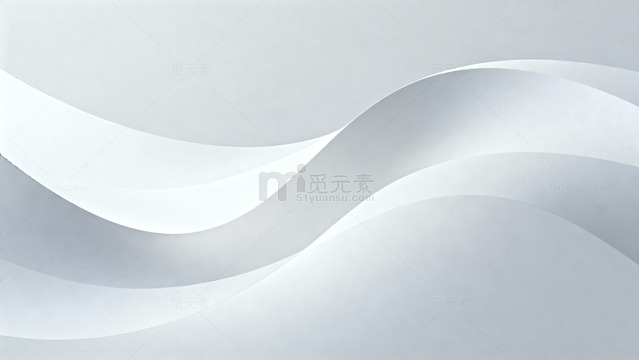 白色极简波浪线条设计77