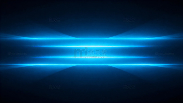 蓝色科技感线条光效背19