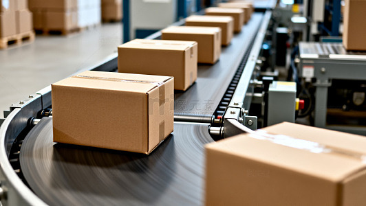 纸箱在传送带上运输81
