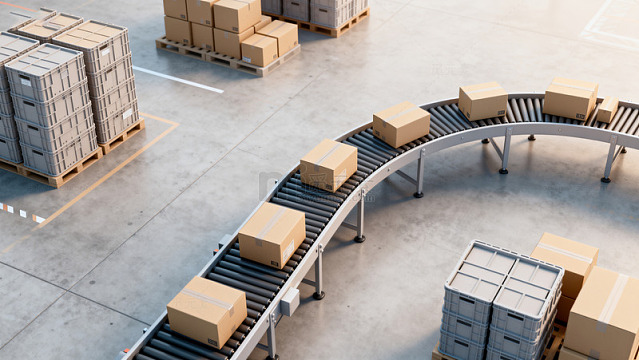 工业物流传送带3D场84