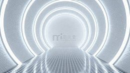 白色科技感未来隧道07